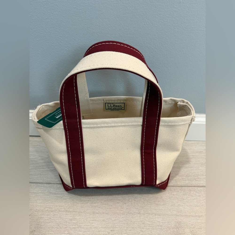 L.L. Bean Mini Deep Rosewood Boat and Tote - NWT discontinued color fall 2025